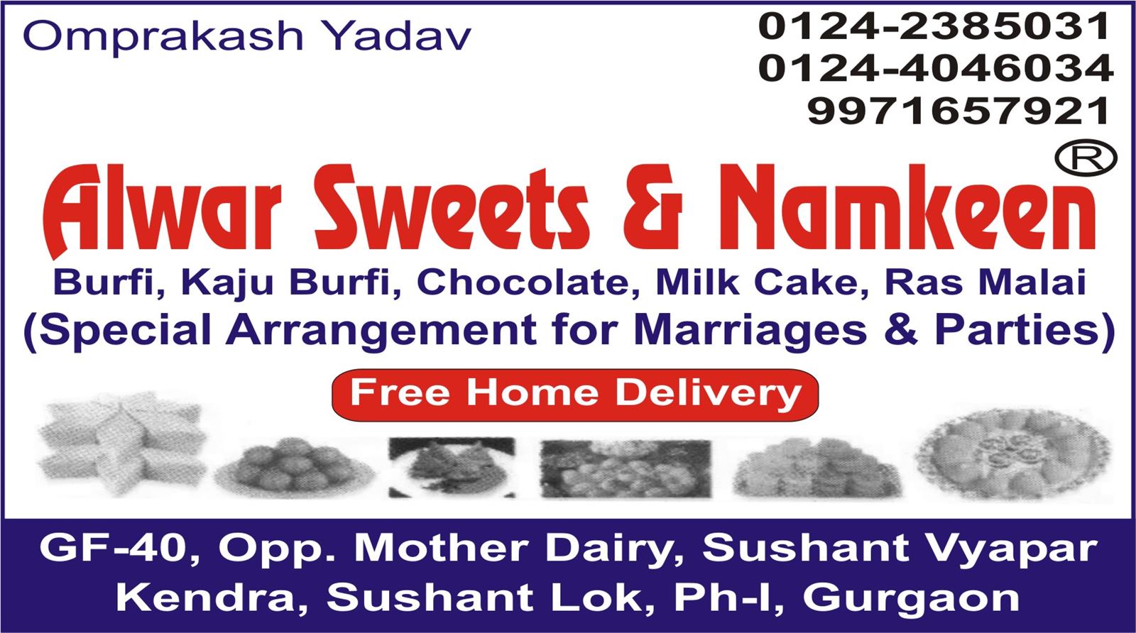 ALWAR SWEETS & NAMKEEN